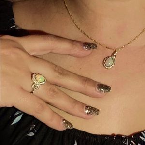 Opal ring and necklace set